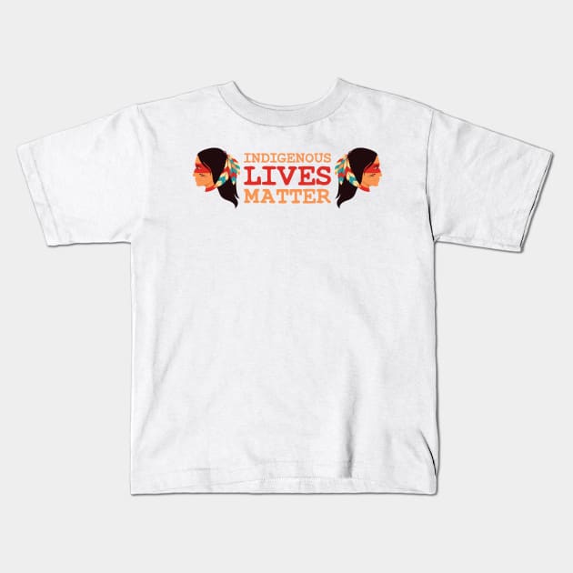 Indigenous Lives Matter Kids T-Shirt by WildZeal